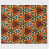 Kente Geometrics Kwanza Afrocentric Cadeaupapier (Vlak)