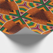 Kente Geometrics Kwanza Afrocentric Cadeaupapier (Hoek)
