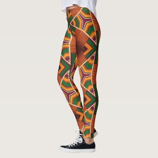 Kente Geometrics Kwanza Afrocentric Leggings (Links)
