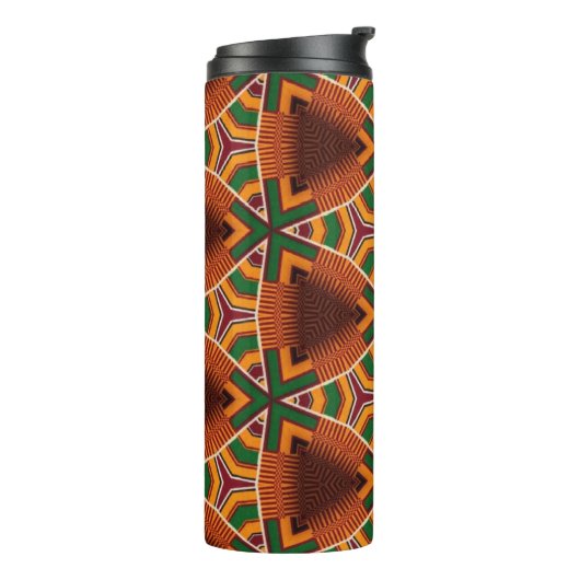 Kente Geometrics Kwanza Afrocentric Thermosbeker (Gedraaid links)