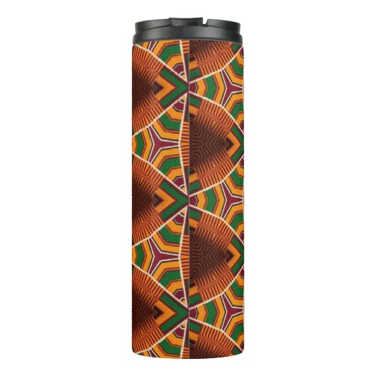 Kente Geometrics Kwanza Afrocentric Thermosbeker (Achterkant)