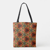 Kente Geometrics Kwanza Afrocentric Tote Bag (Achterkant)