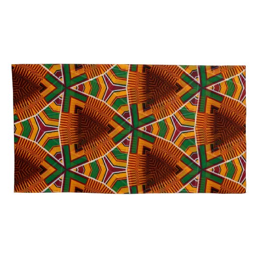 Kente Geometrics Kwanza Afrocentrisch Kussen Hoesj Kussensloop (Achterkant-Rechts)
