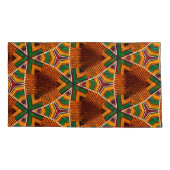 Kente Geometrics Kwanza Afrocentrisch Kussen Hoesj Kussensloop (Achterkant-Links)
