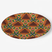 Kente Geometrics Kwanzaa Afrocentric Papieren Bordje (Gekanteld)