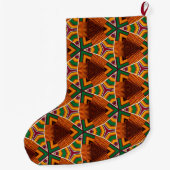 Kente Geometrics Kwanzaa Afrocentrisch Grote Kerstsok (Achterkant)