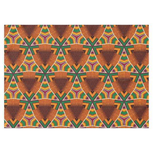 Kente Geometrics Kwanzaa Afrocentrische Tafeldoek Tafelkleed (Voorkant (Horizontaal))