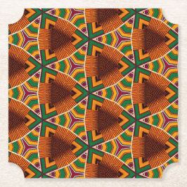 Kente Geometrische Kwanzaa Afrocentrisch Kartonnen Onderzetters