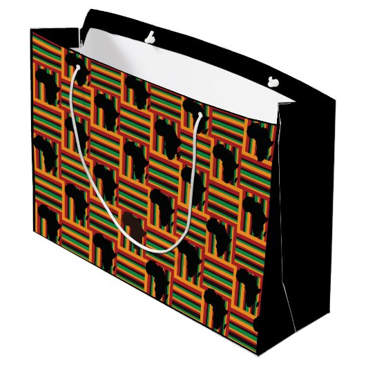 Kente Gift Bag Groot Cadeauzakje (Achterkant Gekanteld)