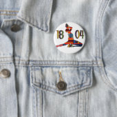 Kente Neg Marron 1804 Haiti | Haitian Neg Mawon Ronde Button 5,7 Cm (In situ)