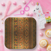 Kente Party Borden Papieren Bordje (Feest)