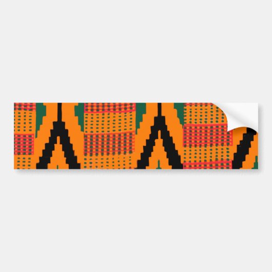 Kente Patroon Bumpersticker (Voorkant)