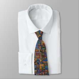 Kente-patroon in 8-bit, stropdas