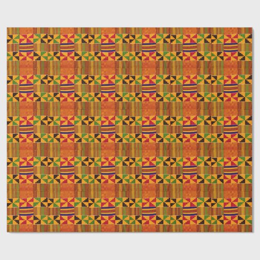 Kente patroon inpakpapier (Vlak)