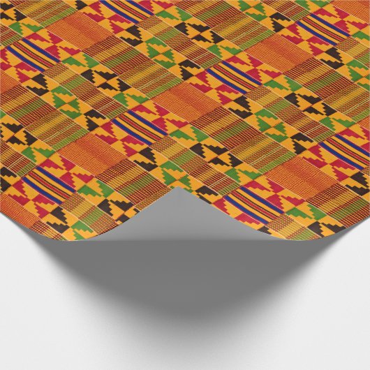 Kente patroon inpakpapier (Hoek)