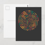 Kente Pattern African Ghana Fingerprint nwentoma Briefkaart (Voorkant / Achterkant)