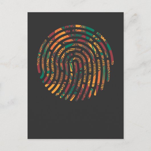 Kente Pattern African Ghana Fingerprint nwentoma Briefkaart (Voorkant)