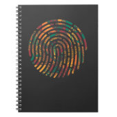 Kente Pattern African Ghana Fingerprint nwentoma Notitieboek (Voorkant)