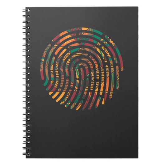 Kente Pattern African Ghana Fingerprint nwentoma Notitieboek (Voorkant)