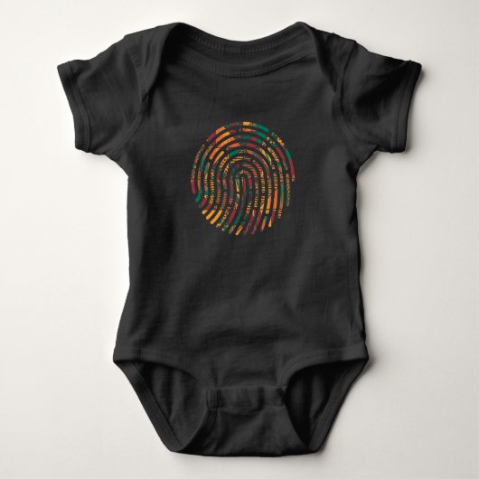Kente Pattern African Ghana Fingerprint nwentoma Romper (Voorkant)