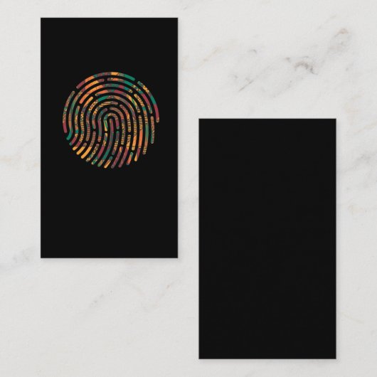 Kente Pattern African Ghana Fingerprint nwentoma Visitekaartje (Voorkant / Achterkant)