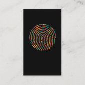 Kente Pattern African Ghana Fingerprint nwentoma Visitekaartje (Voorkant)