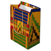 Kente Print Gift Bags Medium Cadeauzakje (Achterkant Gekanteld)