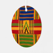 Kente Print Ornaments Metalen Ornament (Voorkant links)