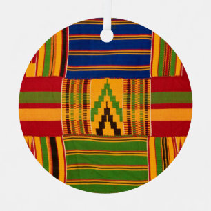 Kente Print Ornaments Metalen Ornament