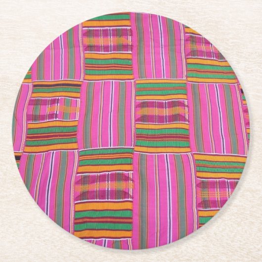 Kente Print Papieren Onderzetters (Voorkant)