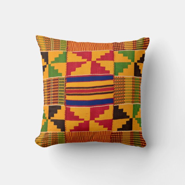 Kente Print Sierkussen (Voorkant)