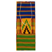 Kente Print Wine Gift Bags Wijn Cadeautas (Achterkant)