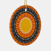 Kente Sun Design Keramisch Ornament (Rechts)