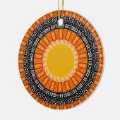 Kente Sun Design Keramisch Ornament (Links)