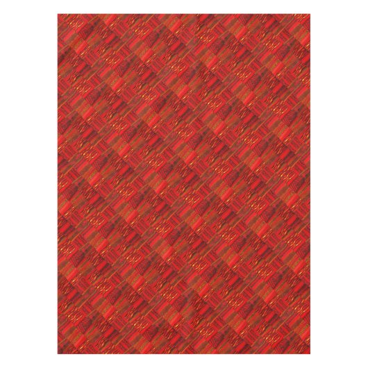 Kente True Red Tafelkleed (Voorkant)