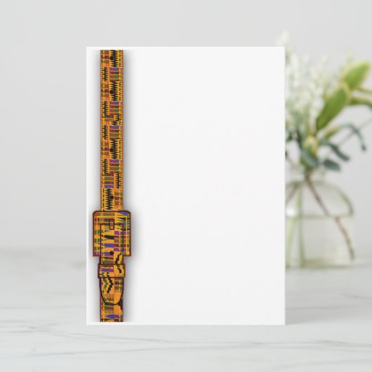 Kente Uitnodigingen Serie. (Staand voorkant)