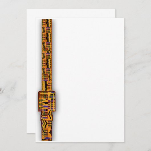 Kente Uitnodigingen Serie. (Voorkant / Achterkant)