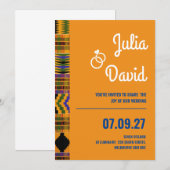 Kente Uitnodigingen Serie(Nieuw). (Voorkant / Achterkant)