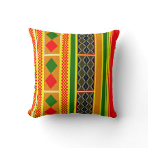 Kente Weave Accent Pillow: Threads of Heritage