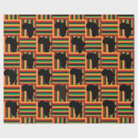 Kente Wrapping Paper, Kwanzaa Paper Cadeaupapier (Vlak)
