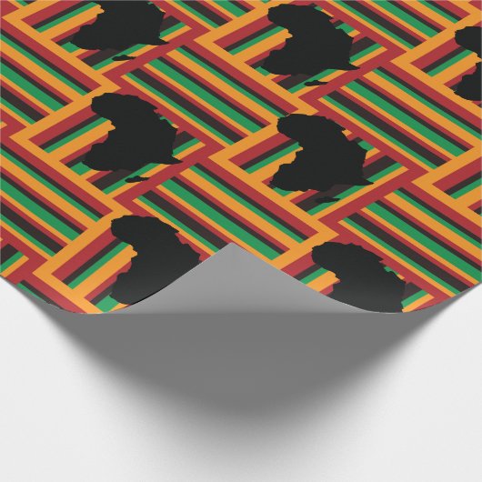 Kente Wrapping Paper, Kwanzaa Paper Cadeaupapier (Hoek)