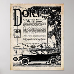  kenteken - Dort Motor Auto 1916 Poster