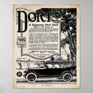 kenteken - Dort Motor Auto 1916 Poster