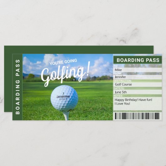 Kentekenbewijs Golfcertificaat (Voorkant / Achterkant)