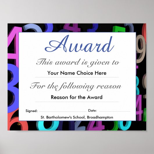 Kentekenbewijs voor kinderen op school poster (Voorkant)