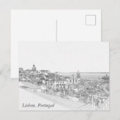 Kentekening van het district Alfama in Lissabon Briefkaart (Voorkant / Achterkant)