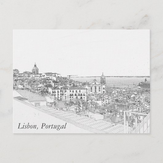 Kentekening van het district Alfama in Lissabon Briefkaart (Voorkant)