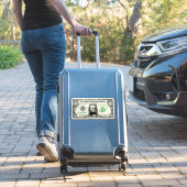 Kentekenplaat met nul-dollarbiljet sticker (Koffer Insitu)