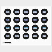 Kentekenplaat New York _1 Ronde Sticker (Vel)