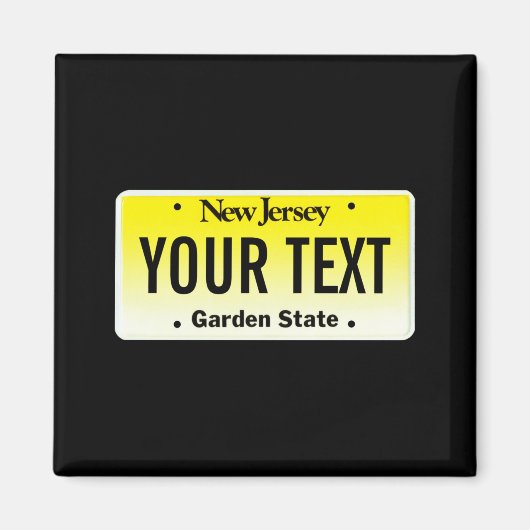 Kentekenplaat van New Jersey Magneet (Voorkant)